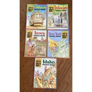 LOT of 5 Highlights Magazines Which Way USA Various States Activity Puzzle Books